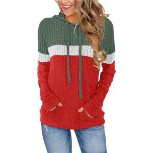 Women’s Cozy Textured Sweater Hoodie Fall Fashion Pullover, Trendy Outfits